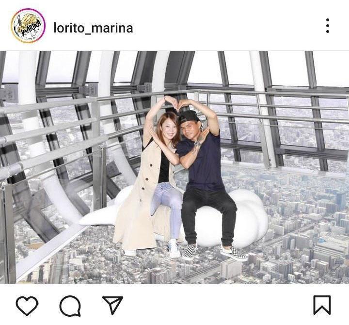 　ロリト麻理菜のインスタグラム＠ｌｏｒｉｔｏ＿ｍａｒｉｎａより。右は夫のレイ 