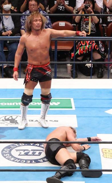 オチカズ オカダ・カズチカ3連覇夢散 試合後はリング上で大の字 G1決勝戦で初