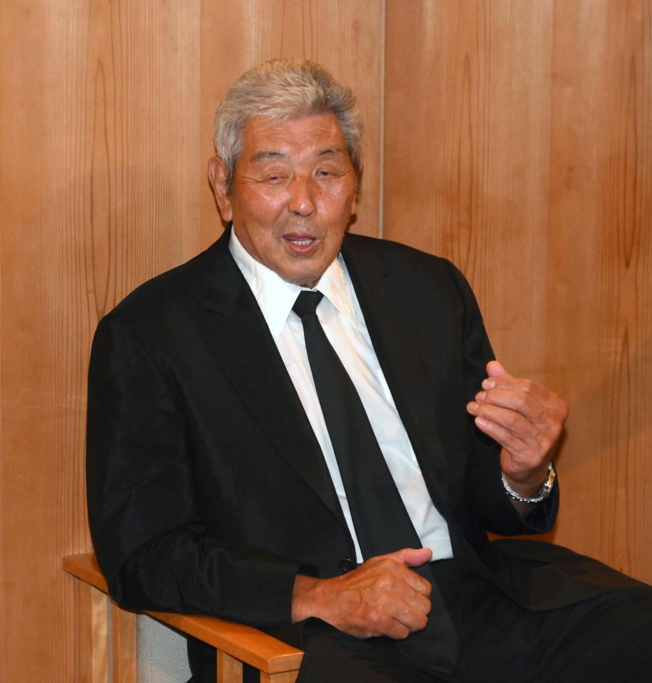 　アントニオ猪木さんの一周忌に参列した坂口征二氏（撮影・堀内翔）