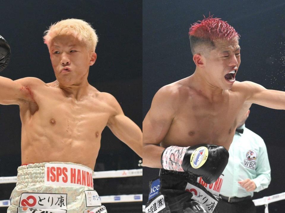 　そろって正規王者となった重岡銀次朗（左）と優大