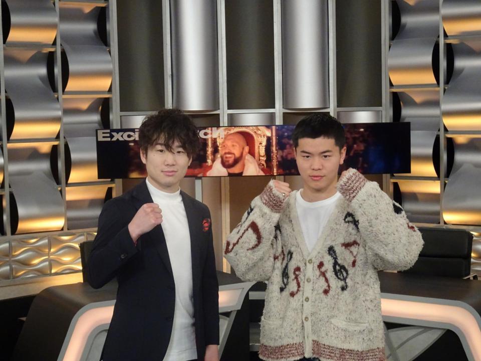 　那須川天心と寺地拳四朗（左）