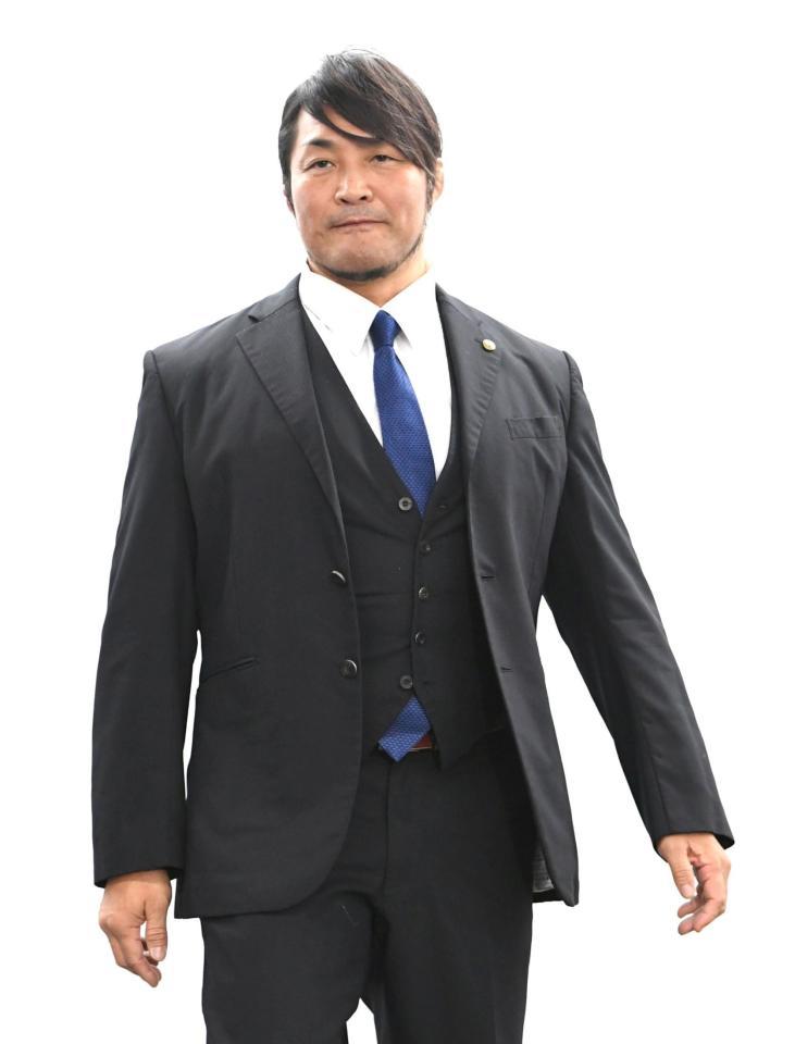 　新日本プロレスの新社長に就任した棚橋弘至（撮影・佐藤厚）