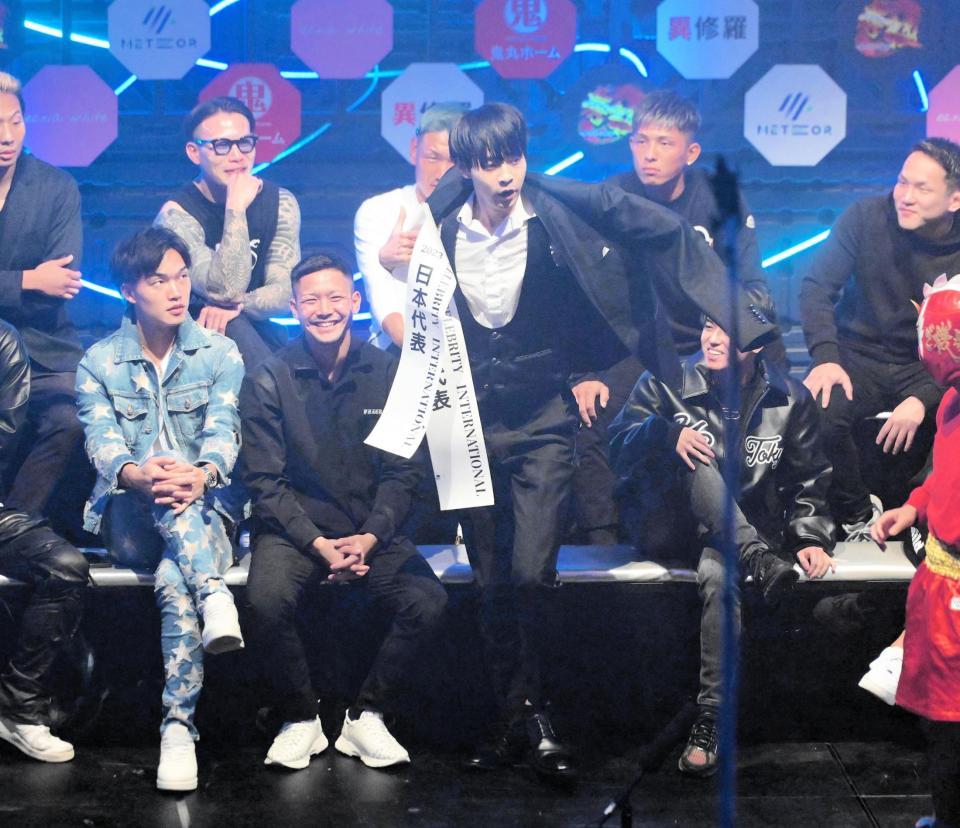 　ＢＤ１１オーディションに登場したむらけん（撮影・堀内翔）