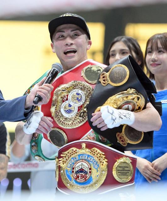 劇的KO勝利の井上尚弥 衝撃のプロ初ダウンに苦笑も「逆に冷静に
