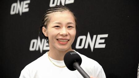 　現地入りした三浦彩佳（Ｃ）ＯＮＥ　Ｃｈａｍｐｉｏｎｓｈｉｐ