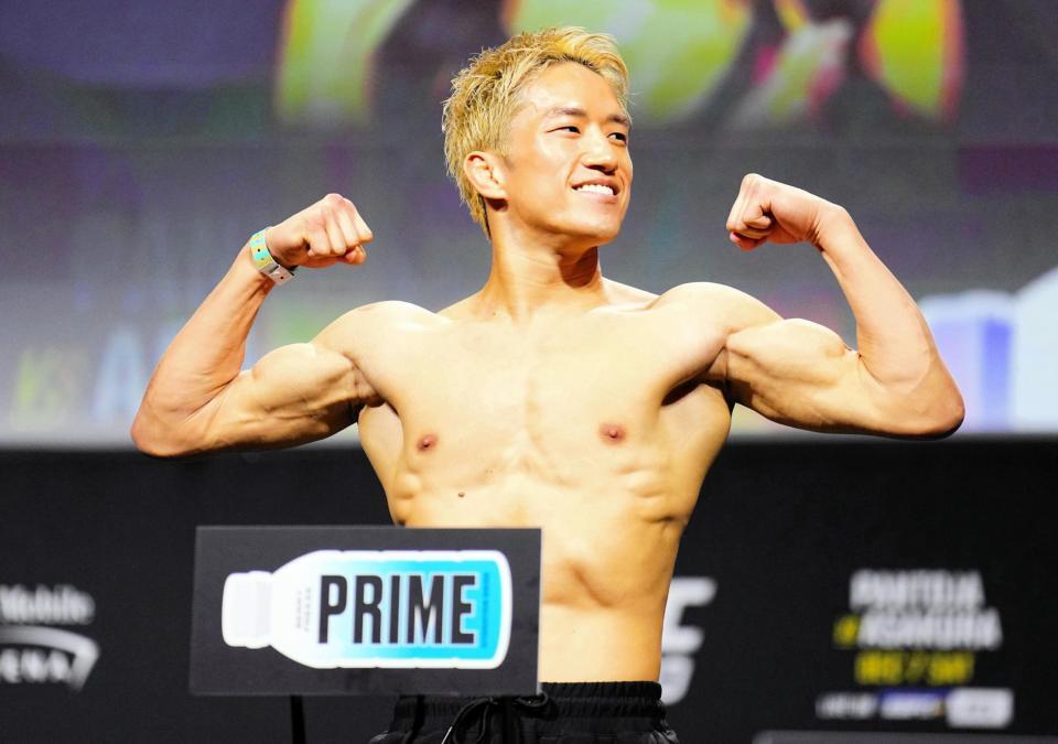 　前日計量をクリアした朝倉海　©　Ｚｕｆｆａ　ＬＬＣ／ＵＦＣ＝６日