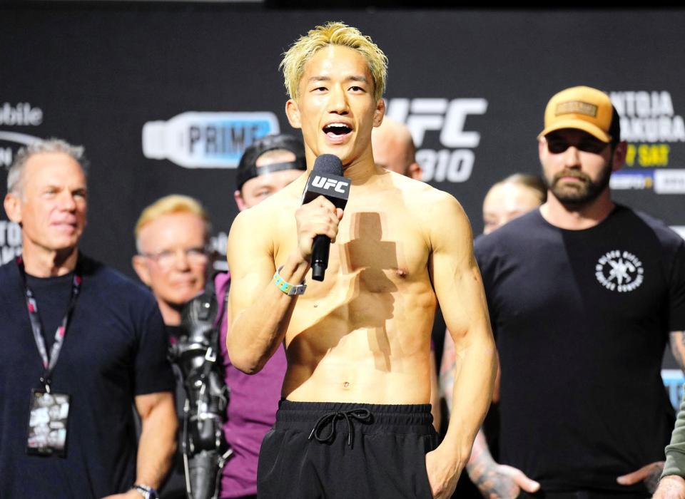 　前日計量をクリアした朝倉海　©　Ｚｕｆｆａ　ＬＬＣ／ＵＦＣ＝６日