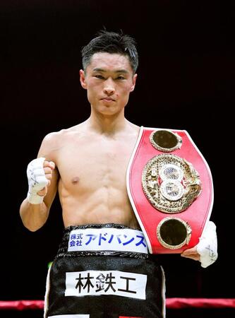 　ＩＢＦバンタム級タイトルマッチでＫＯ勝ちし、初防衛に成功した西田凌佑