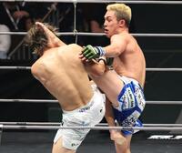 細川一颯にＫＯ勝利した宇佐美正パトリック＝さいたまスーパーアリーナ（撮影・金田祐二）