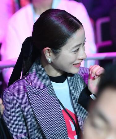 　観戦に訪れた石原さとみ（撮影・堀内翔）