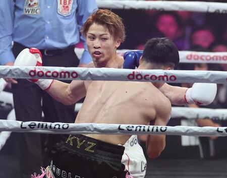 　２回、金芸俊（手前）を攻める井上尚弥