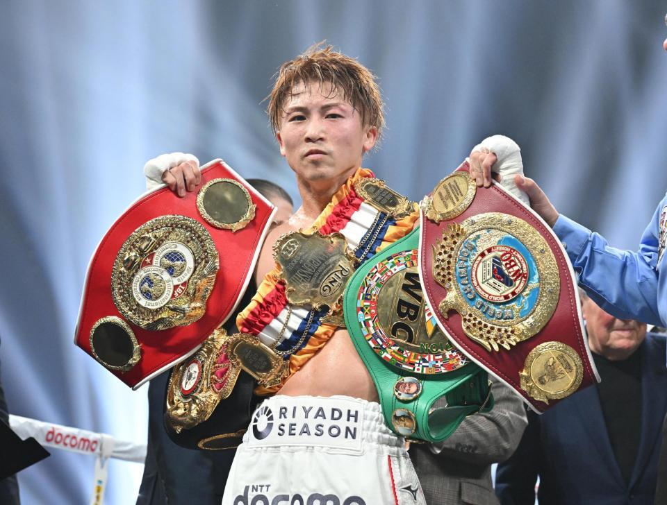 　４回ＫＯ勝ちで４団体の防衛を果たした井上尚弥