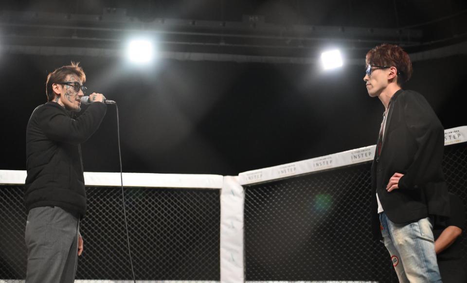 　再戦を誓う瓜田純士（左）、イエス（撮影・堀内翔）