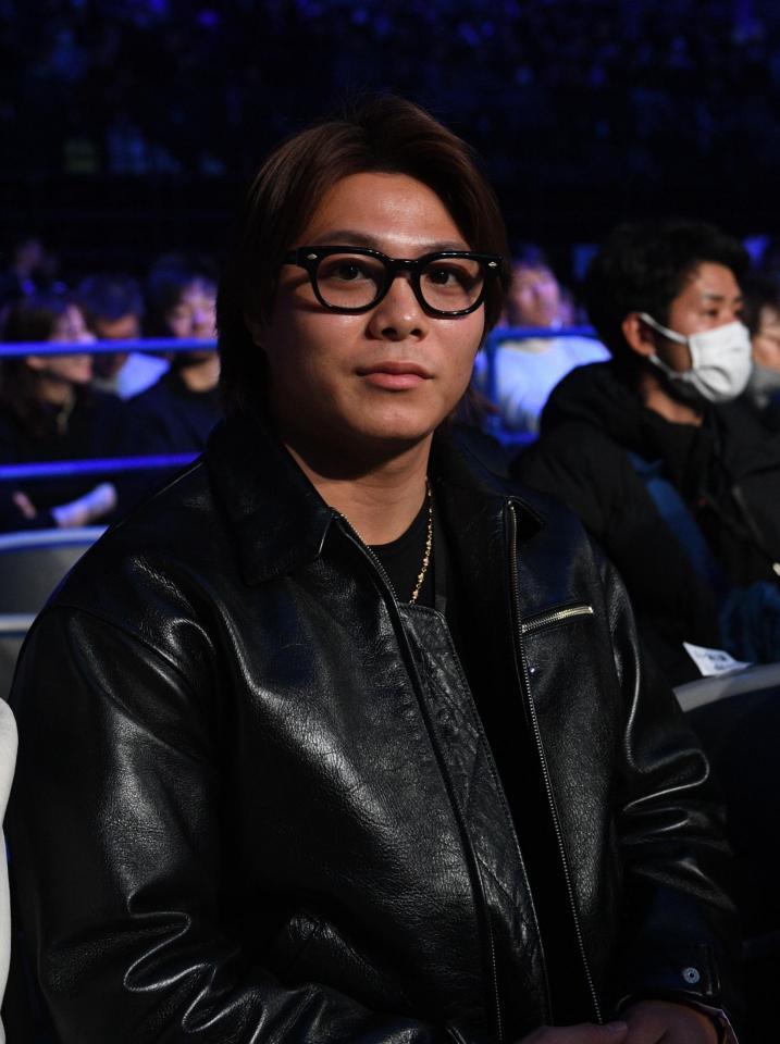 　観戦に訪れた阿部一二三（撮影・佐々木彰尚）