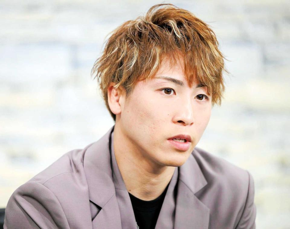 　番組収録に臨んだ井上尚弥（ＷＯＷＯＷ提供）