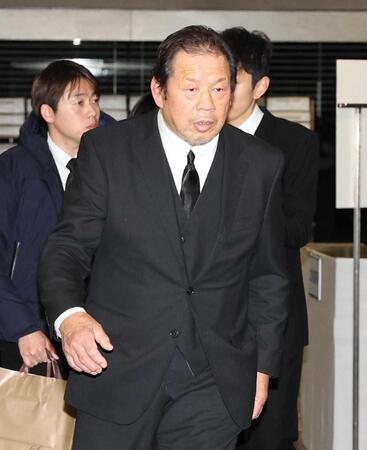 　西村修さんの通夜に参列した藤波辰爾