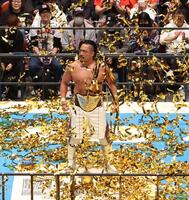 　ベルトを死守した後藤洋央紀