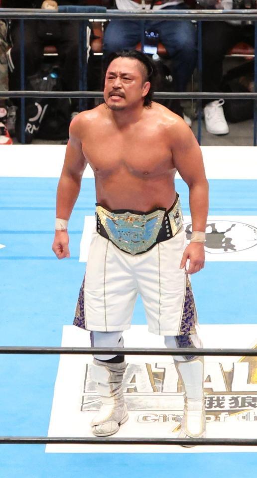 　ベルトを死守した後藤洋央紀