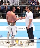 　次期挑戦者に海野翔太を指名した後藤洋央紀