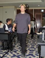 　会見に登場した朝倉未来（撮影・吉澤敬太）