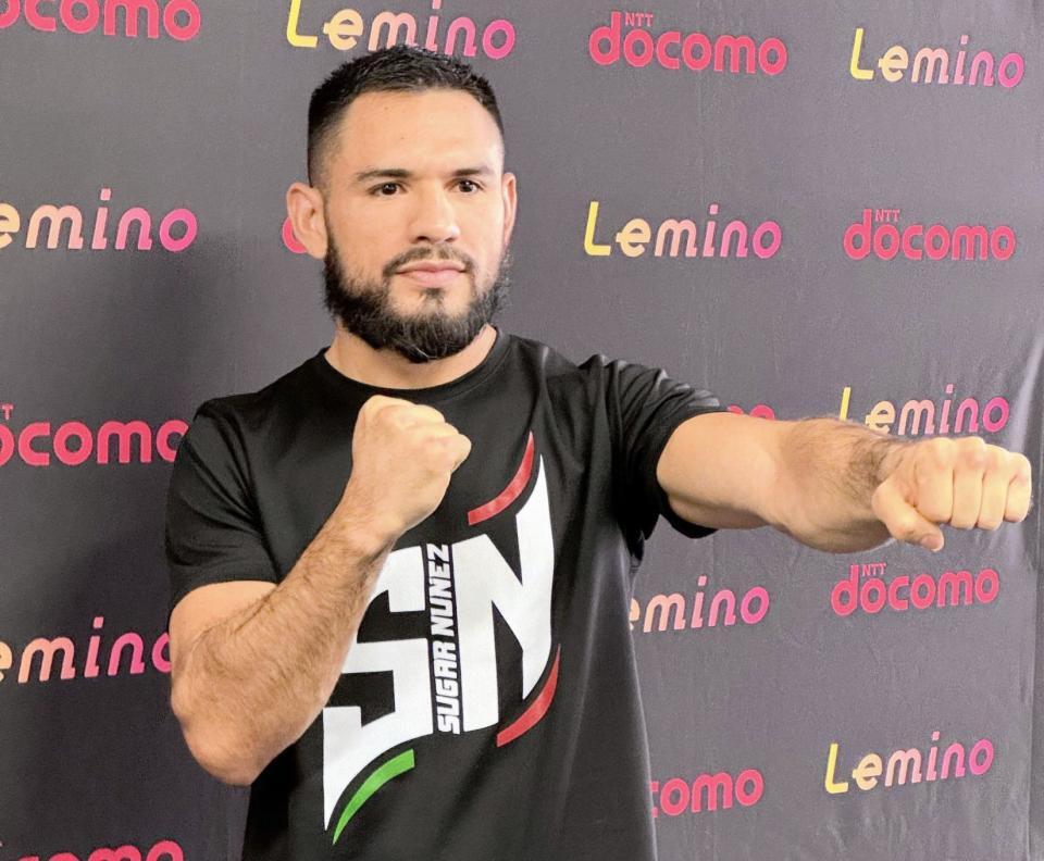 　公開練習を行ったエドアルド・ヌニェス