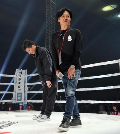 　リングに上がった島田紳助氏