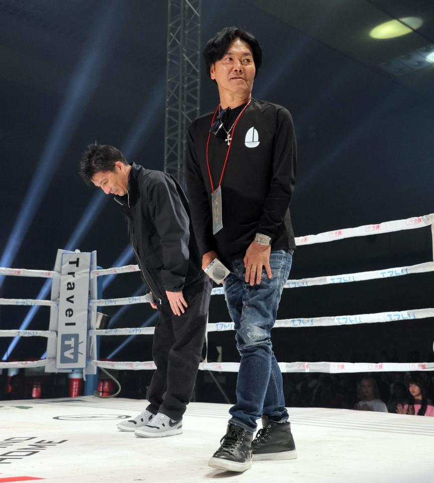 　リングに上がった島田紳助氏