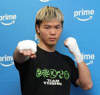 　練習を公開した那須川天心（撮影・金田祐二）