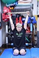 　練習を公開した那須川天心（撮影・金田祐二）