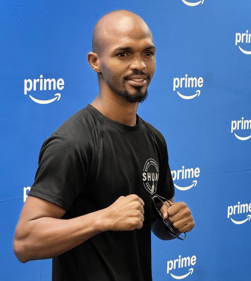 　那須川天心戦に向けて公開練習を行ったビクトル・サンティリャン