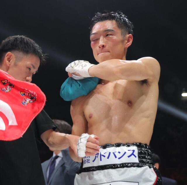 西田が初黒星　中谷猛攻に右目ボコボコ