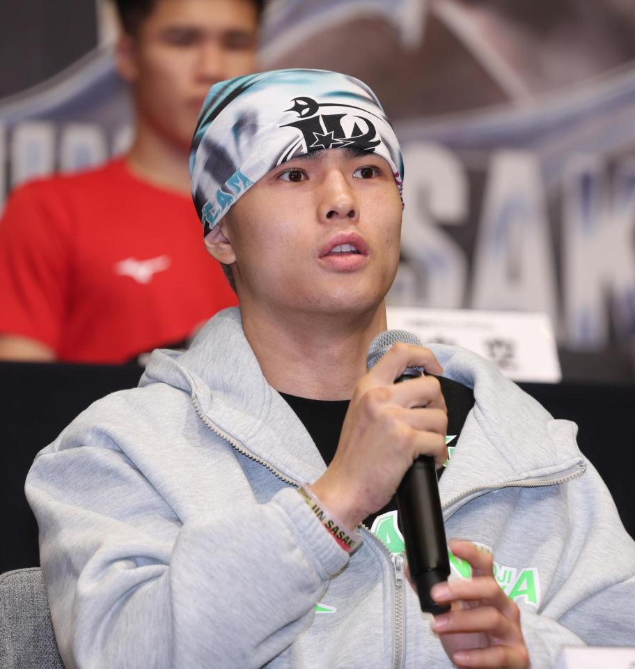 　意気込む佐々木尽（撮影・金田祐二）