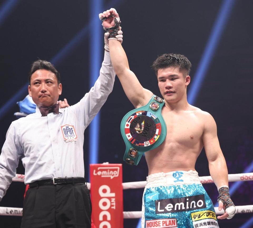 　新王者に輝いた田中空（撮影・佐々木彰尚）