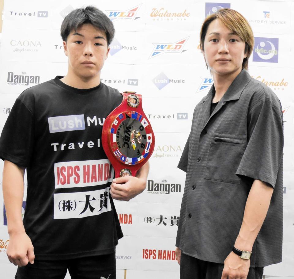 　タイトル戦が決まったＯＰＢＦ東洋太平洋スーパーフライ級王者・横山葵海（左）、挑戦者の馬場龍成