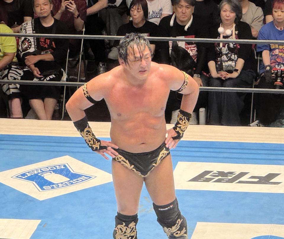 　死闘を制し、Ｇ１出場権を得て感慨に浸るタイチ