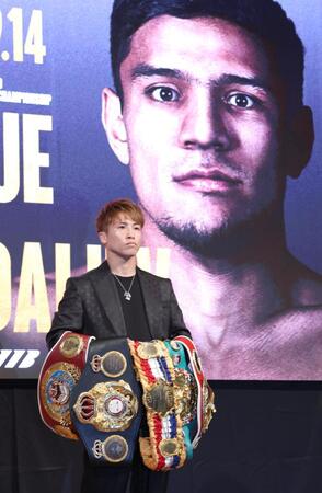 　ムロジョン・アフマダリエフ戦の意気込みを語った井上尚弥（撮影・金田祐二）