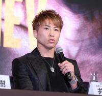 　ムロジョン・アフマダリエフ戦の意気込みを語る井上尚弥（撮影・金田祐二）