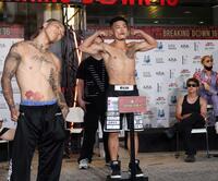 　計量オーバーした竜。左は対戦相手のｓａｋｋｋｉ（撮影・中田匡峻）