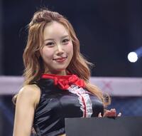 　４代目ブレイキングガールのＨＡＲＵＫＡ（撮影・中田匡峻）