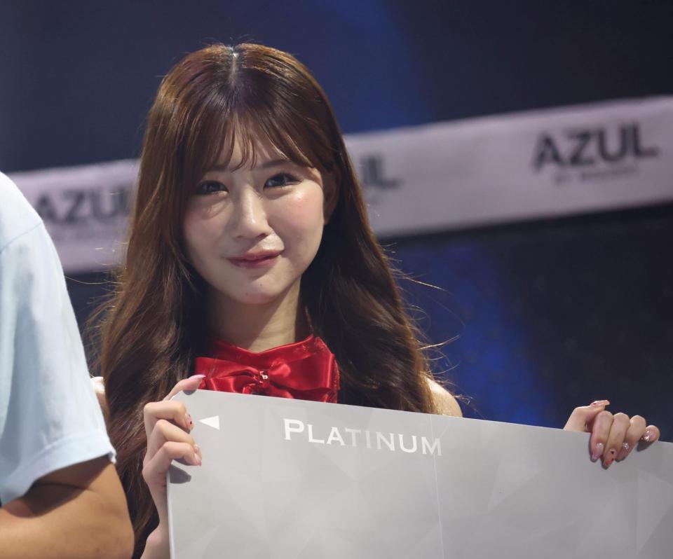 　４代目ブレイキングガールの日南まみ（撮影・中田匡峻）