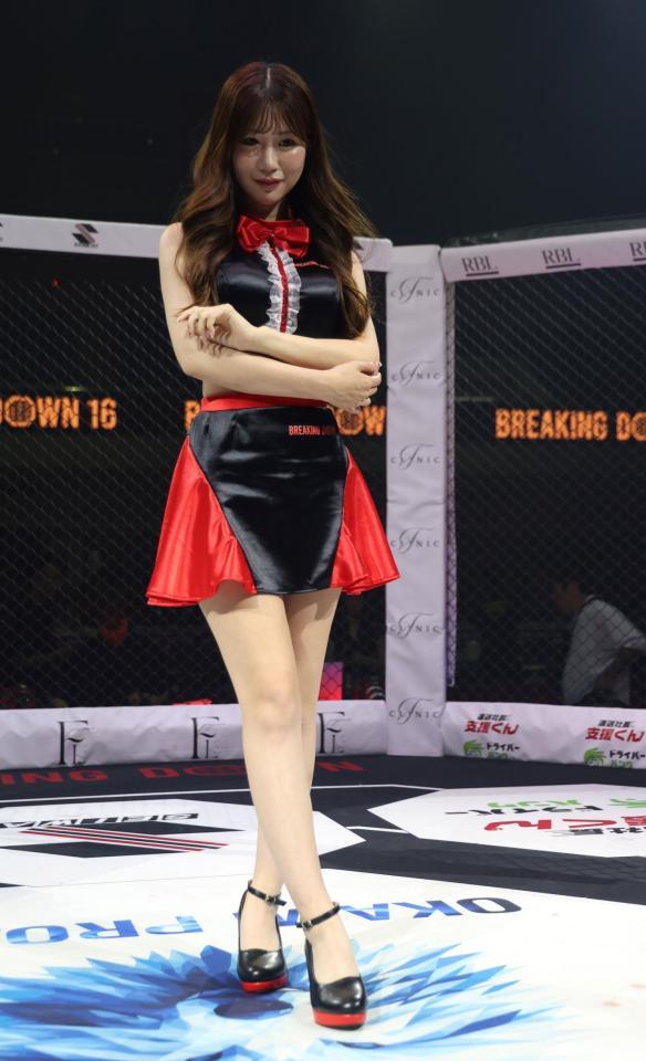 　４代目ブレイキングガールを務めた日南まみ（撮影・中田匡峻）