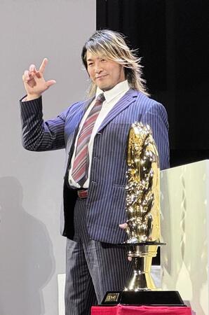 　現役最後となるＧ１クライマックスの開幕前会見で決意を込めた棚橋弘至