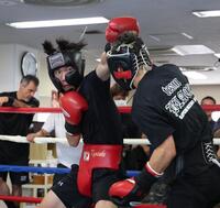 　練習を公開した高見亨介（撮影・金田祐二）