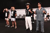 　（左から）あやと、ゆうと、足ポキニキ、ＦＵＧＡ（撮影・園田高夫）