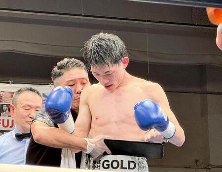 　日本フライ級王座を奪取した野上翔