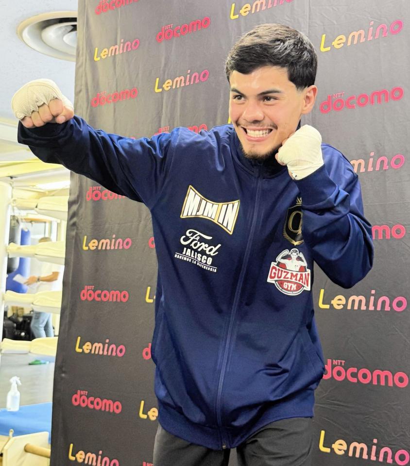 　公開練習を行ったクリスチャン・メディナ