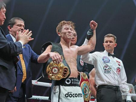 　ムロジョン・アフマダリエフに判定勝ちし、王座を防衛した井上尚弥