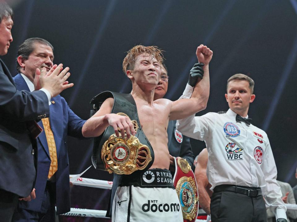 　ムロジョン・アフマダリエフに判定勝ちし、王座を防衛した井上尚弥