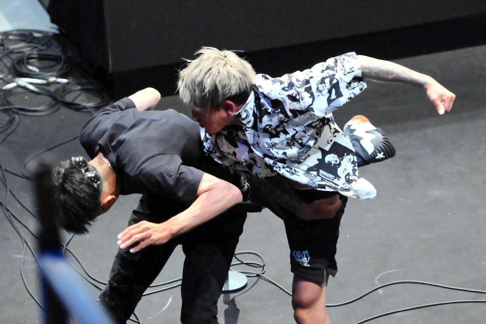 　ドラゴン（左）を襲撃するシェンロン（右）