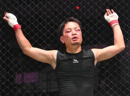 　オビエルに敗れた、せーや（撮影・堀内翔）